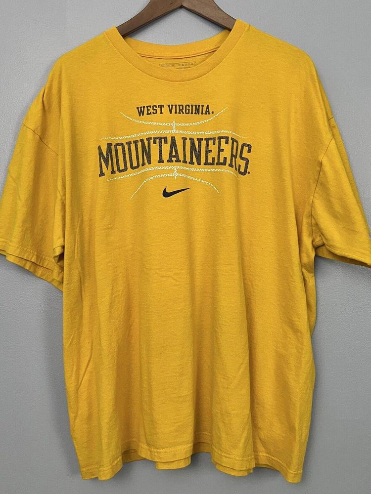 West Virginia University WVU Mountaineers T-Shirt Basketball Team NIKE 2XL XXL